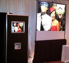 photo booth with projections